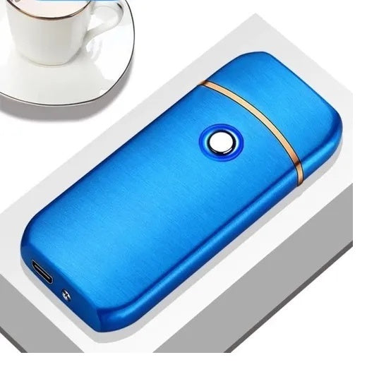 Isqueiro Eletrônico Touch USB Anti-Vento: compacto, elegante e recarregável. Com design moderno, é resistente ao vento, ideal para todas as situações. Prático e durável, possui indicativo de carga LED