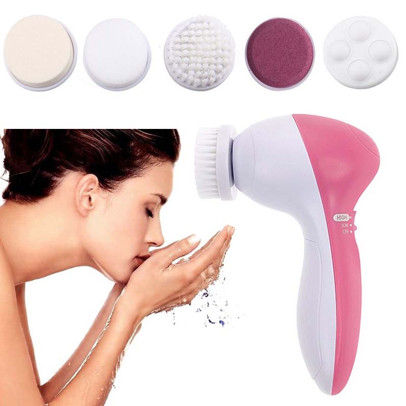Escova Facial Skin Care 5 em 1 - Cuidados com a Pele