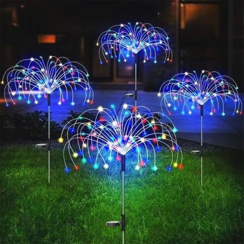 Luminária Mágica Solar Fogos de Artifício para Jardim Decoração À PROVA D'ÁGUA