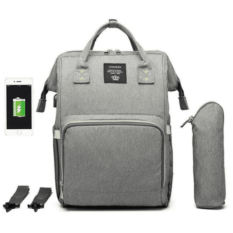 Bolsa Mochila Baby Maternidade LeQueen USB