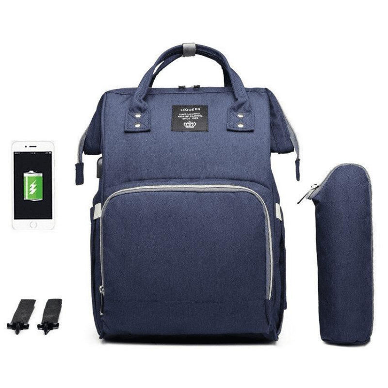 Bolsa Mochila Baby Maternidade LeQueen USB