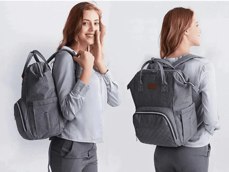 Bolsa Mochila Baby Maternidade LeQueen USB