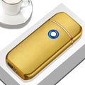 Isqueiro Eletrônico Touch USB Anti-Vento: compacto, elegante e recarregável. Com design moderno, é resistente ao vento, ideal para todas as situações. Prático e durável, possui indicativo de carga LED