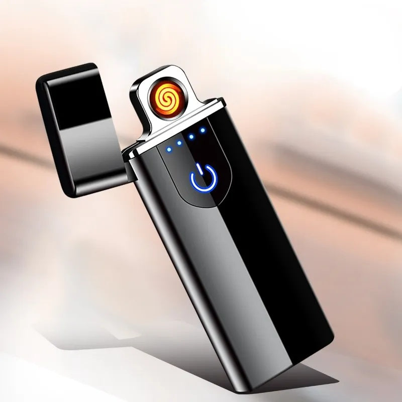 Isqueiro Eletrônico Touch USB Anti-Vento