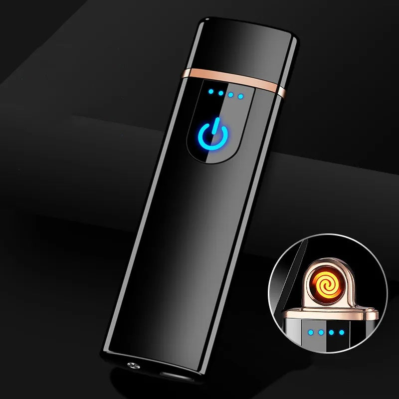 Isqueiro Eletrônico Touch USB Anti-Vento