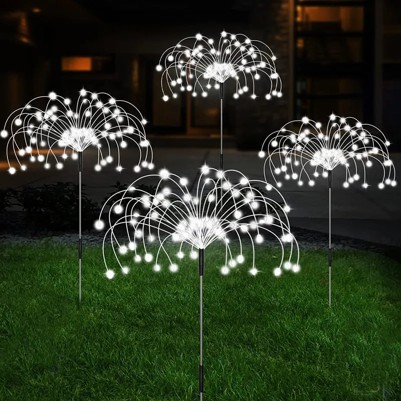 Luminária Mágica Solar Fogos de Artifício para Jardim Decoração À PROVA D'ÁGUA