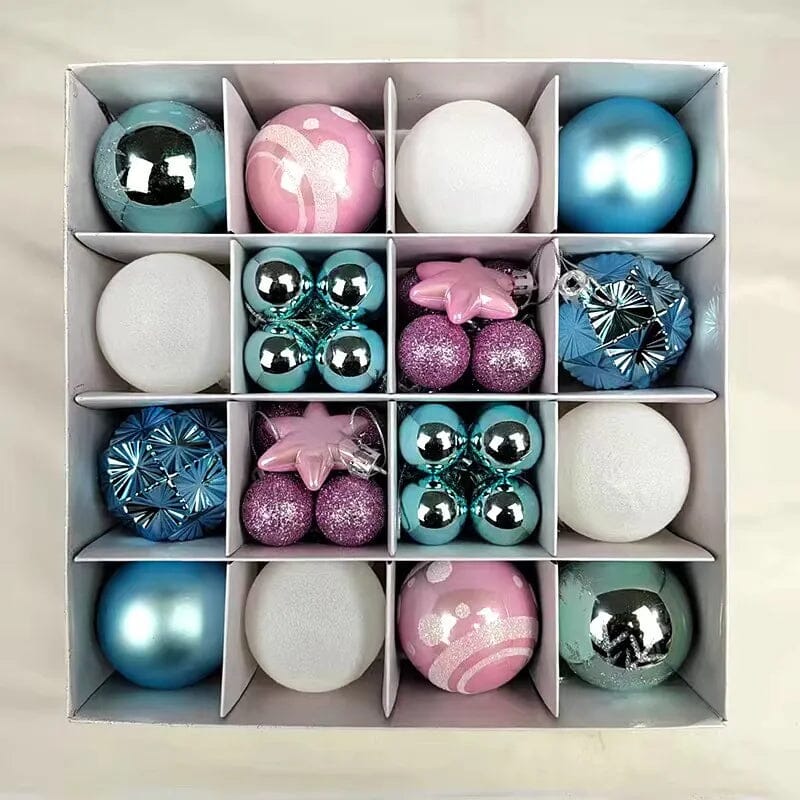 Bolas de Natal Variadas - Kit com 44 Unidades