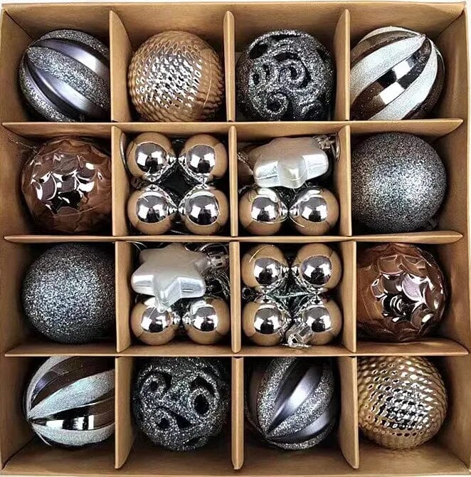 Bolas de Natal Variadas - Kit com 44 Unidades