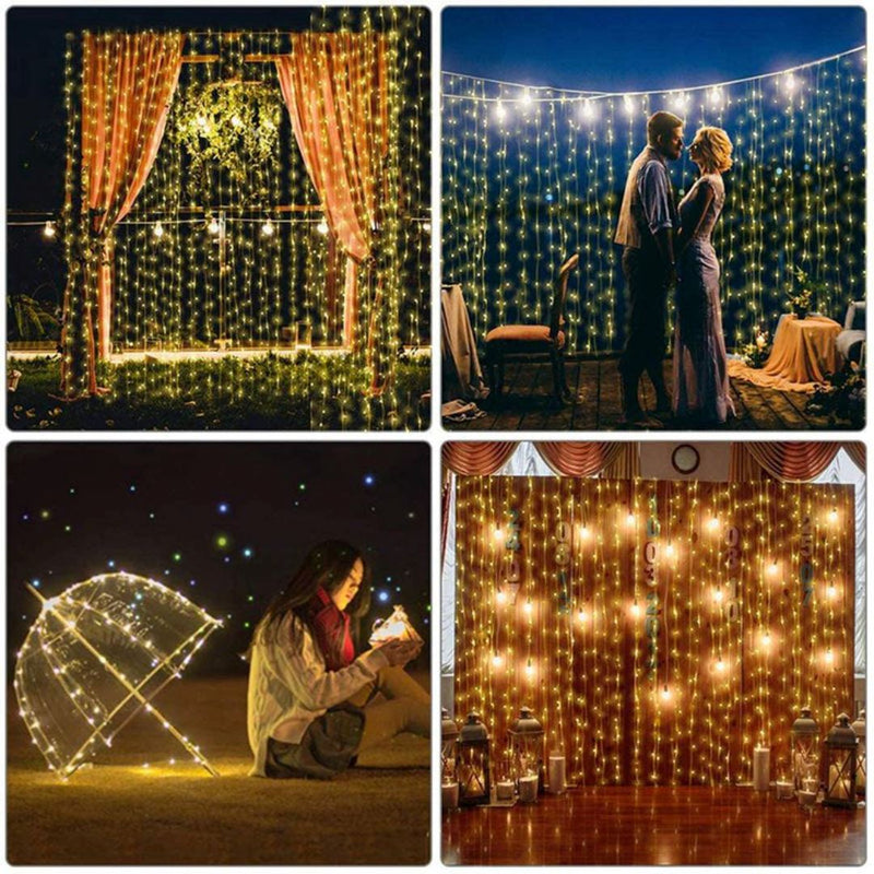 Cortina de LED | Luzes Mágicas de Natal e Casual