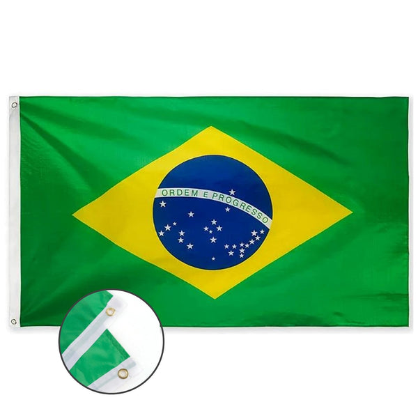 Imagem mostrando o produto Bandeira Nacional do Brasil 90x150cm 100% Poliéster com Anéis Para Pendurar do Coisa de Outro Mundo 