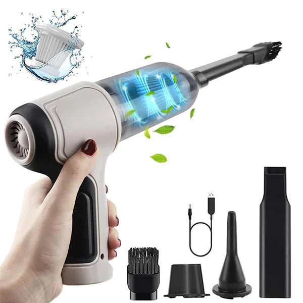 Imagem mostrando o produto Aspirador De Pó Para Carro sem Fio 4 em 1 do Coisa de Outro Mundo 