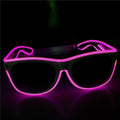 Óculos Led Neon Lente Escura Rave Balada Festa Casamento Halloween