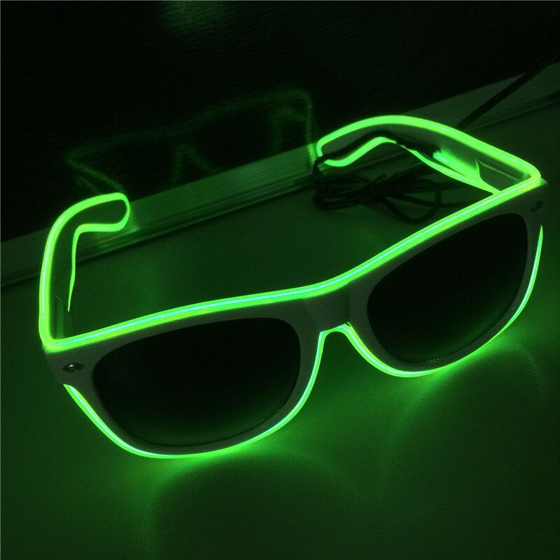 Óculos Led Neon Lente Escura Rave Balada Festa Casamento Halloween - Coisa de Outro Mundo