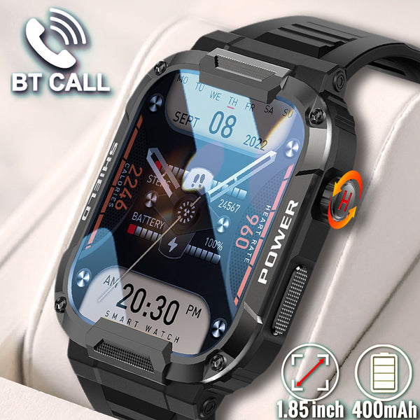 Imagem mostrando o produto Smartwatch Tactical Shield- Relógio Inteligente Anti Impacto Chamadas Bluetooth Tela Grande HD 1.85" IP68 À Prova D'água do Coisa de Outro Mundo 