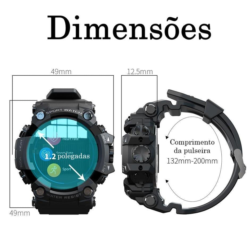 Adventure Smartwatch - Relógio Militar Tático IP68 - Coisa de Outro Mundo