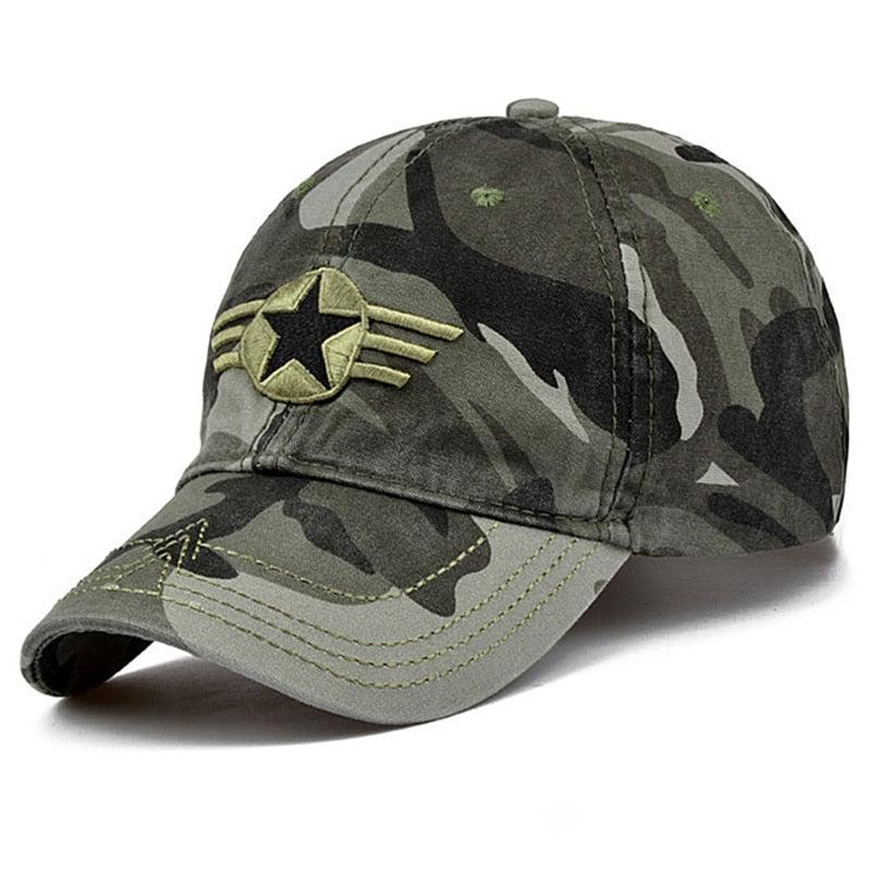 Imagem mostrando o produto Army Star - Boné Militar Camuflado do Coisa de Outro Mundo 