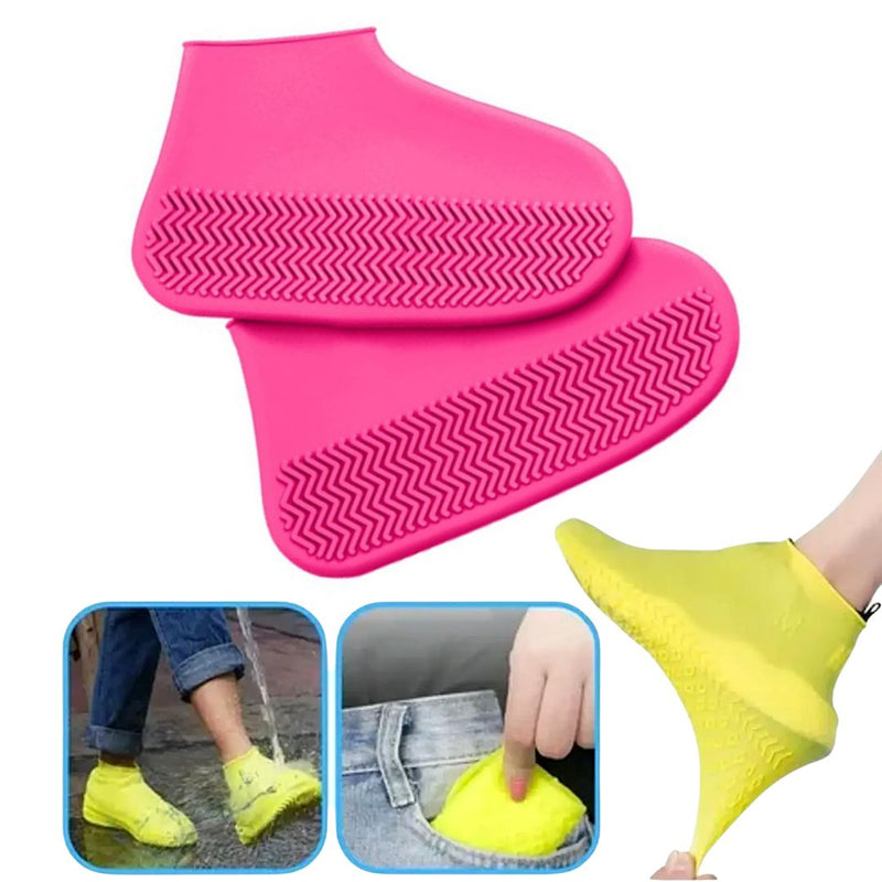 Capa de Calçados Impermeável De Silicone Protetor De Chuva Elástico