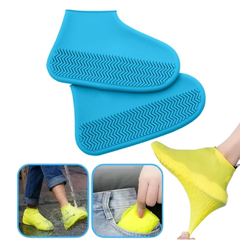 Capa de Calçados Impermeável De Silicone Protetor De Chuva Elástico