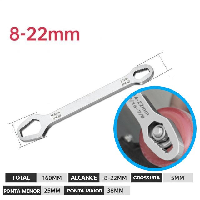 Chave Universal Multifuncional Torx Aço Anti Corrosão Multi Medidas
