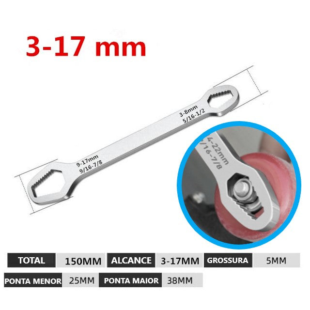 Chave Universal Multifuncional Torx Aço Anti Corrosão Multi Medidas