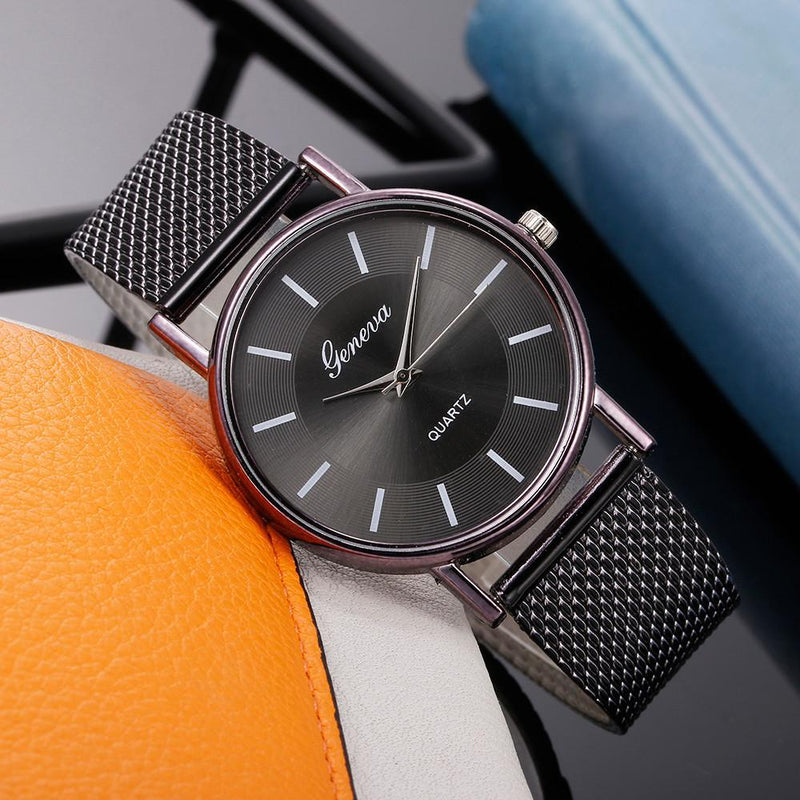 Combo 3x Relógios Femininos De Luxo Geneva Original Quartzo - Coisa de Outro Mundo