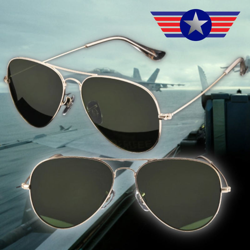 Imagem mostrando o produto Óculos de Sol Aviador Estilo Top Gun UV400 Alta Qualidade Original Edição limitada do Coisa de Outro Mundo 