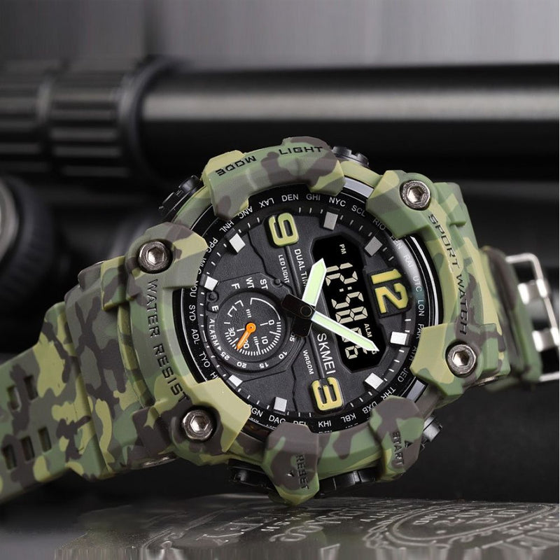 Imagem mostrando o produto Relógio Infantary Shock Militar Esporte Dual Time 50 m À Prova D'água do Coisa de Outro Mundo 