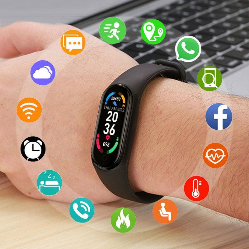 Smartband Smartwatch Relógio Inteligente M6 Android e iOS - KITSERV